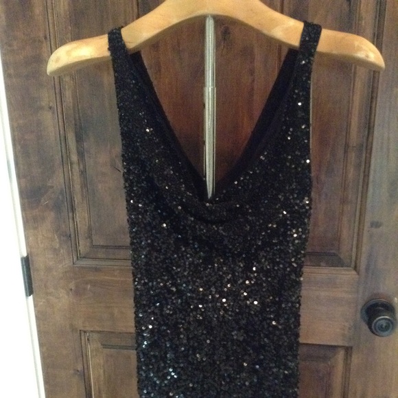 NWT All Saints hand beaded sequined SCALA Cocktail Cowl Neck Dress UK8/US4 - Picture 6 of 13